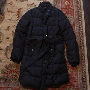 J. Crew Long Down Winter Jacket (size S)